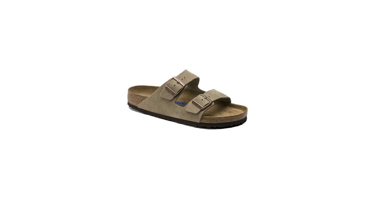 Birkenstock Unisex Arizona Sandal SFB Suede Taupe (Open Box)