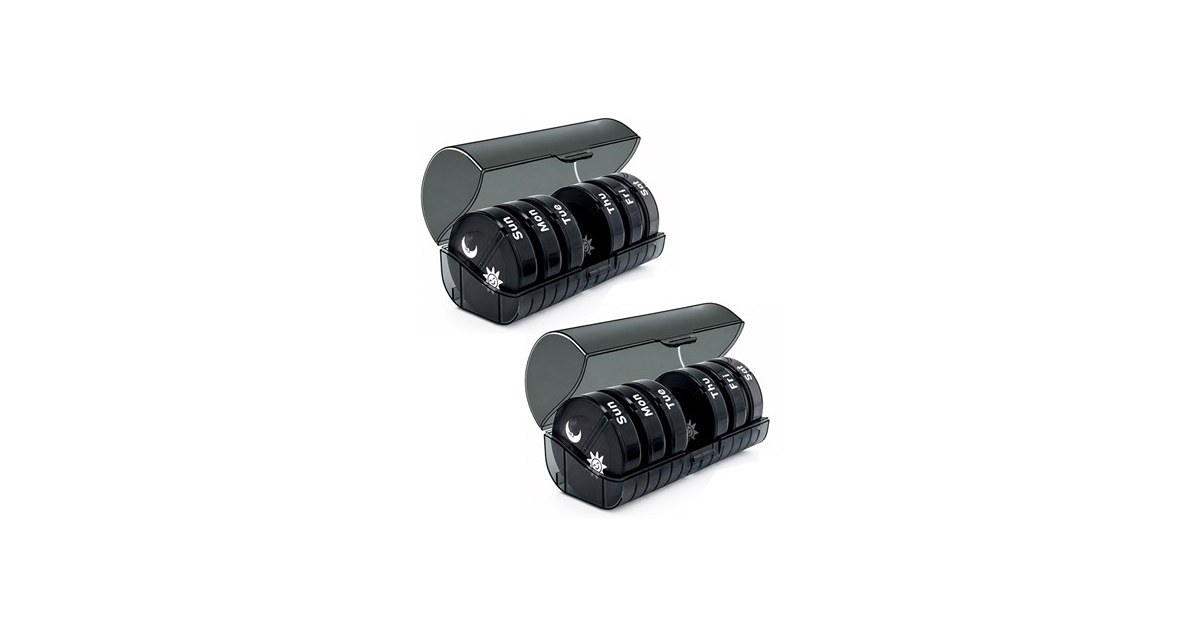 TheraRx AM PM Travel Pill Organizer 2 Pack