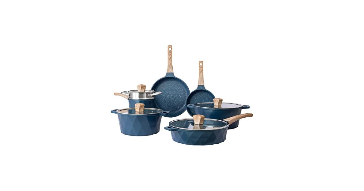 Non-Stick Cast Aluminum Cookware Set 11pc