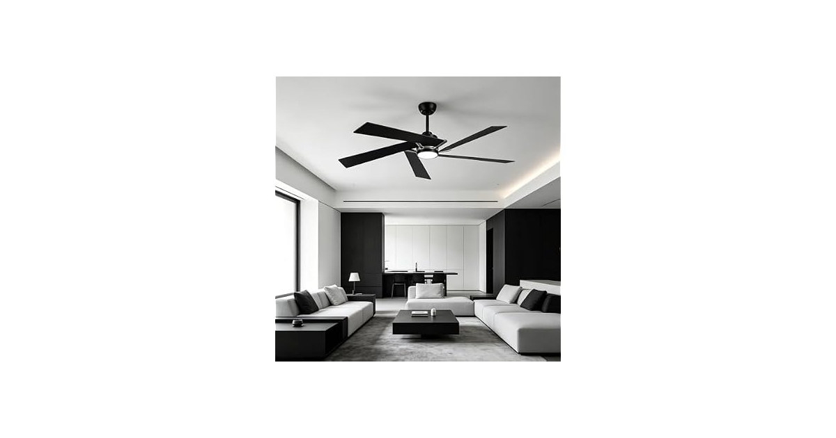 Parrot Uncle 60 Inch Black Ceiling Fan