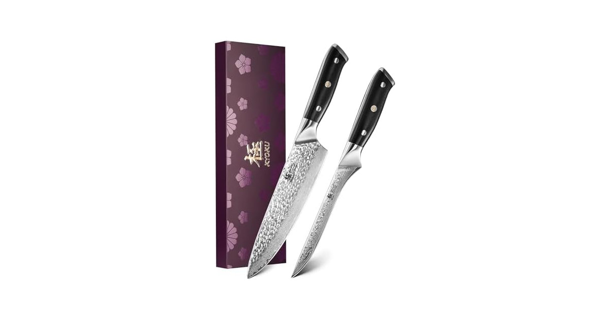 KYOKU 2pcs Japanese Shogun Series Knife Set