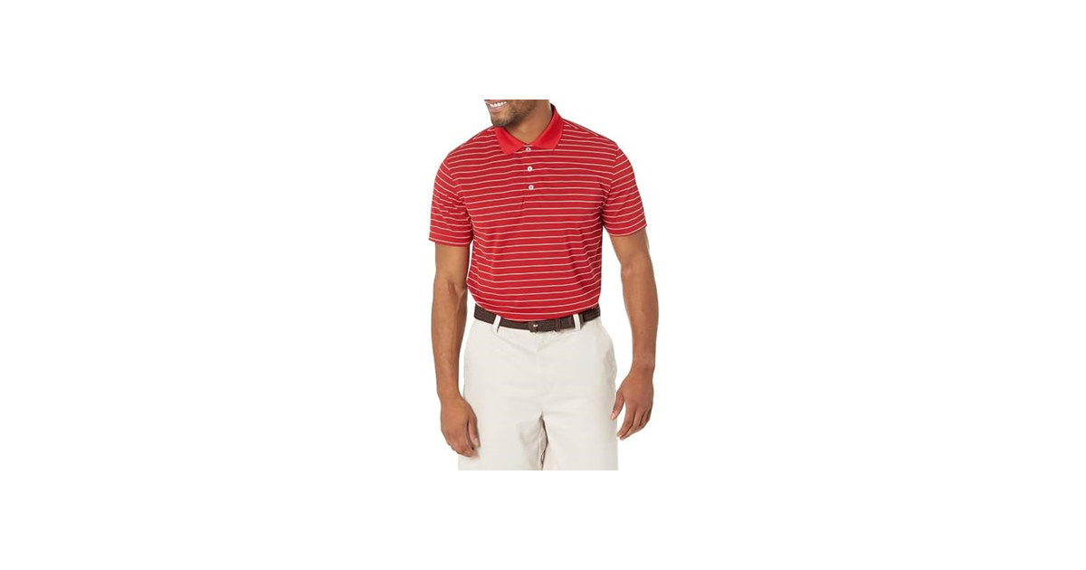 Amazon Essentials Moisture-Wicking Polo, Red (XXL)