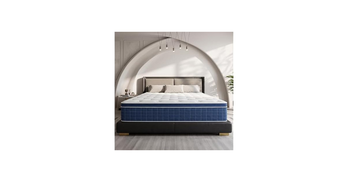 inight King Size Mattress 14 Inch, Medium Firm Hybrid