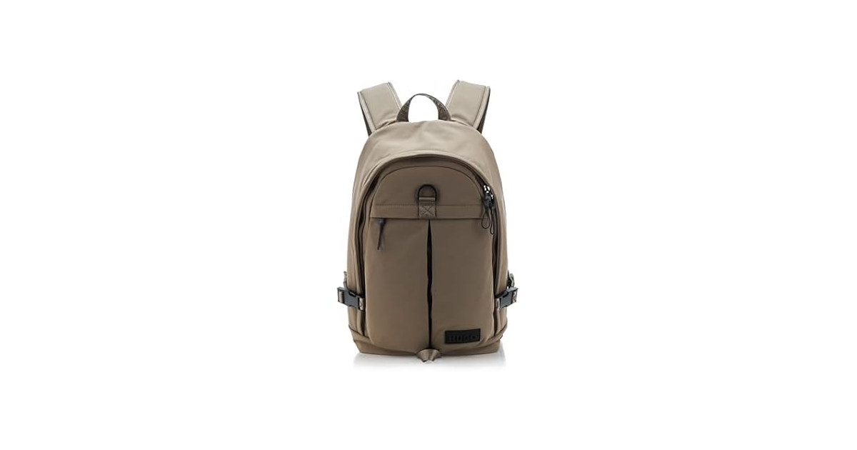 HUGO Taric Double Pocket Nylon Backpack