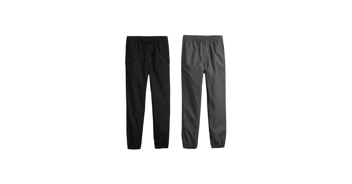 2PK Boy's Classic Stretch Twill Joggers