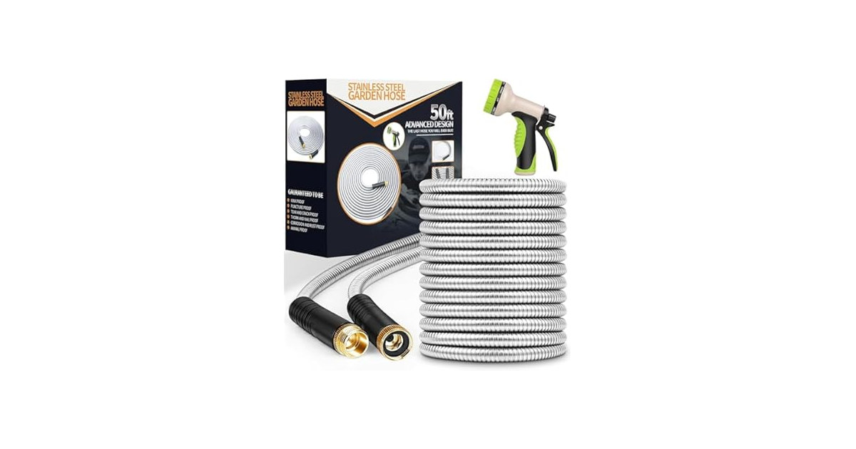 Garden Hose 50FT Metal Water Hose