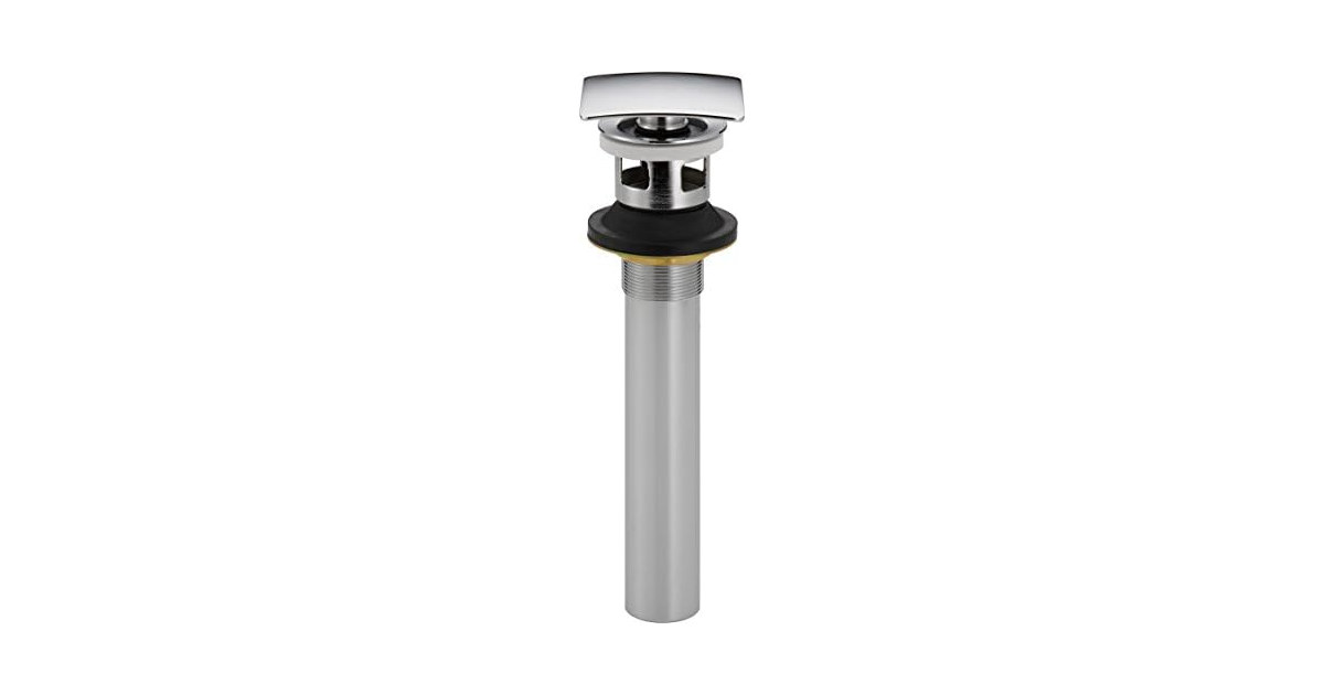 Delta Faucet 72175 Square Push Pop-Up with Overflow, Chrome