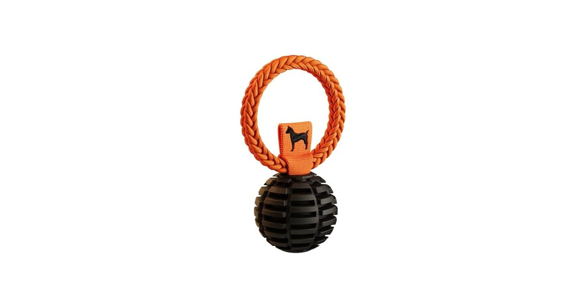 NOAH & PAW Luxury Dog Toy, TPU- Tug Ball, Black