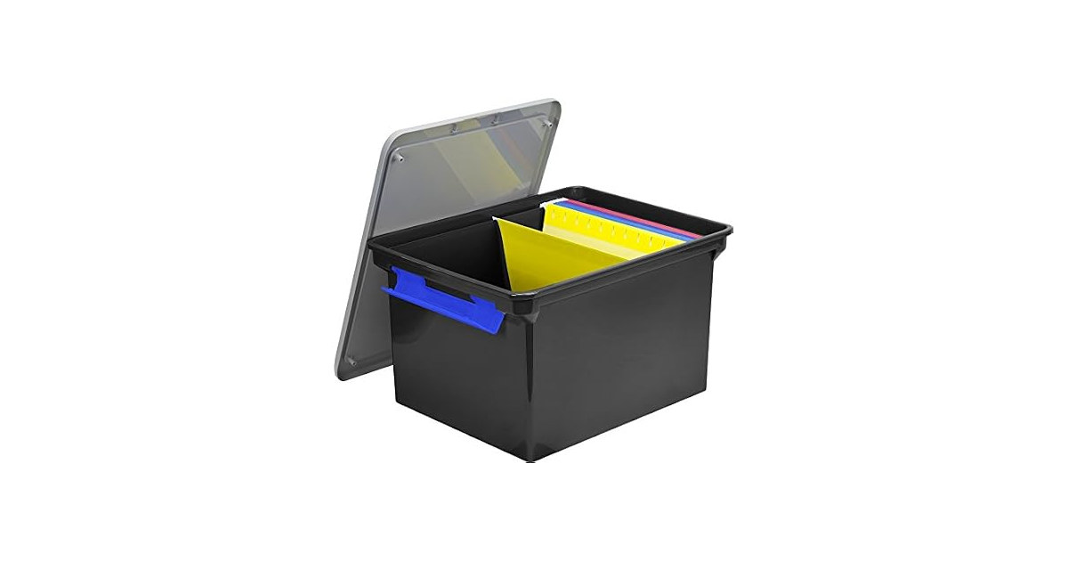 Storex Utility Tote with Locking Handles