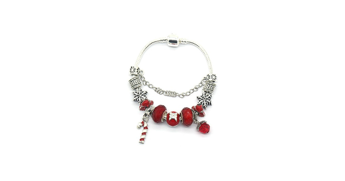 Murano Crystal Christmas Bracelet