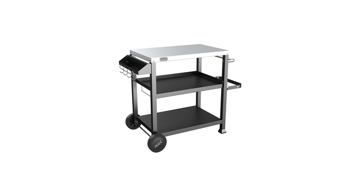 NUUK 3-Shelf Rolling Grill Cart, 20" x 32"