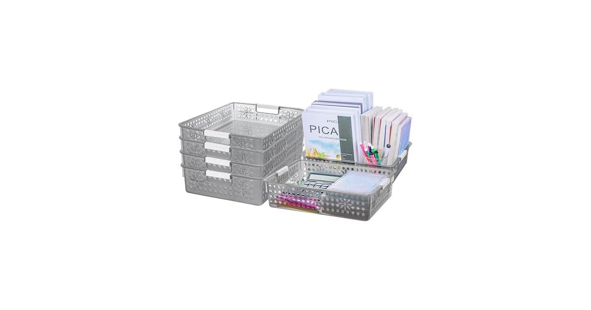 Cetomo Plastic Storage Box Clear Black, 6 Pack