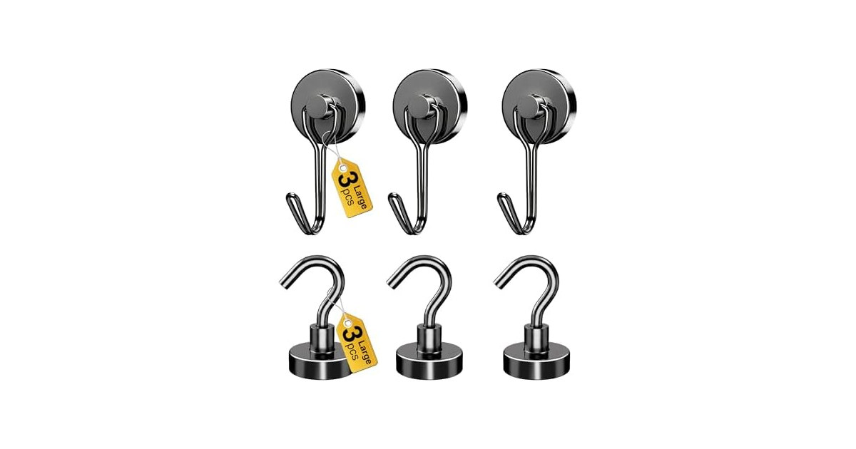 Tiergrade Tiergrade Magnetic Hooks, 6-Pack