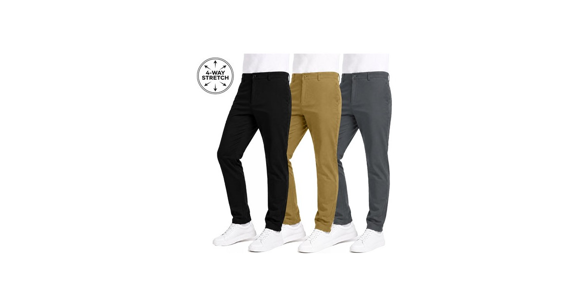 Mens Super Stretch Knit Chino Pants