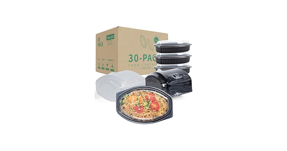 30 Pack Reusable To Go Food Containers
