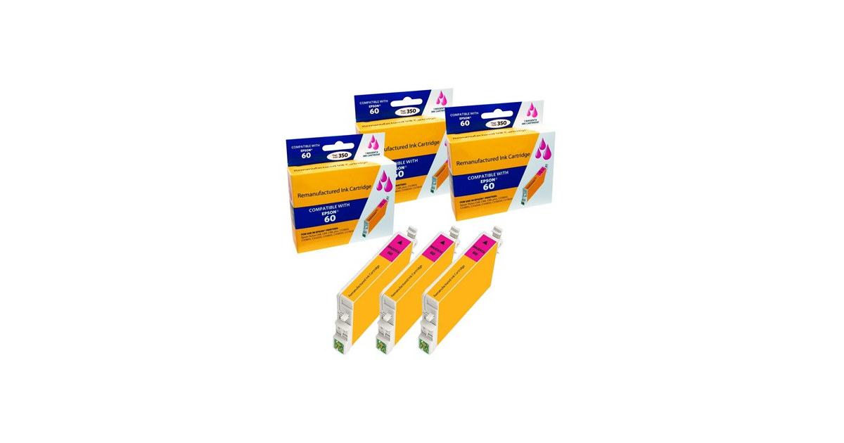 Compatible Epson 60 Magenta ink Cartridge (3 Pack)