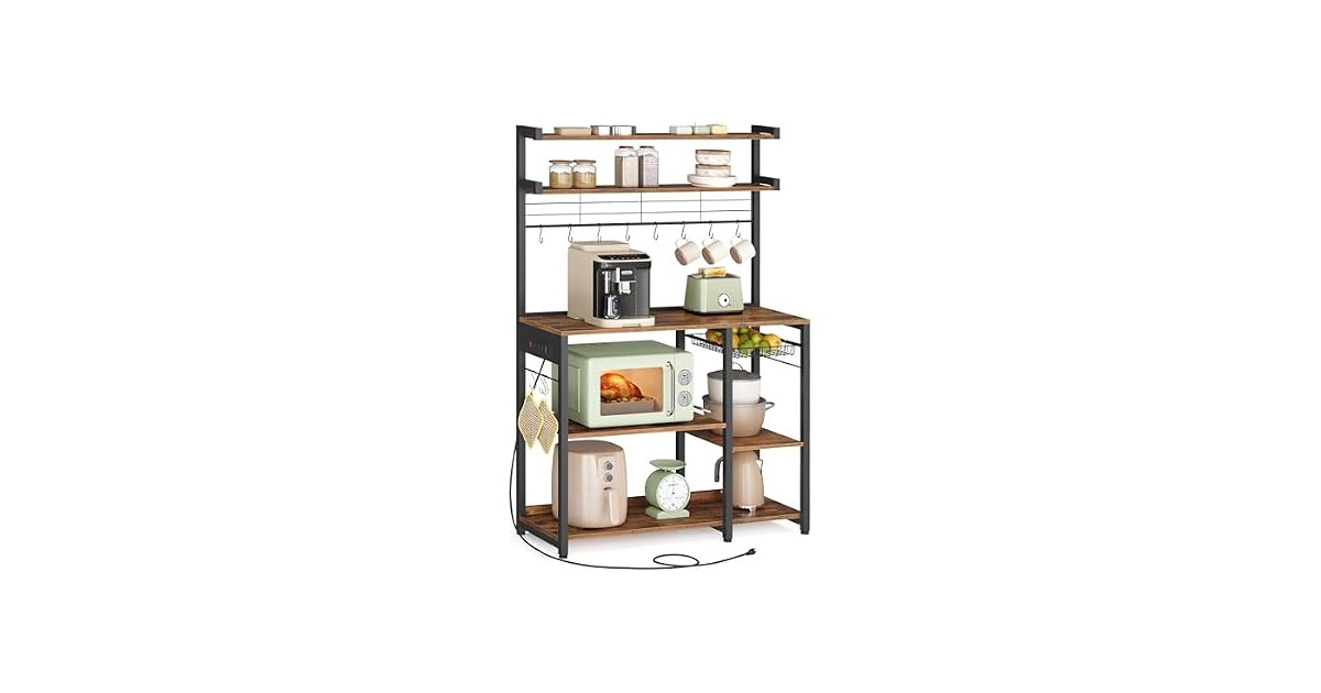 VASAGLE Baker's Rack, 35.4 Inches Microwave Stand