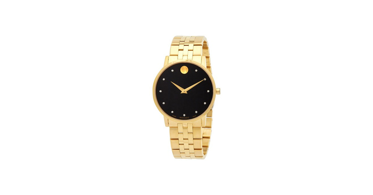 Movado Museum Classic Quartz Diamond Black Watch