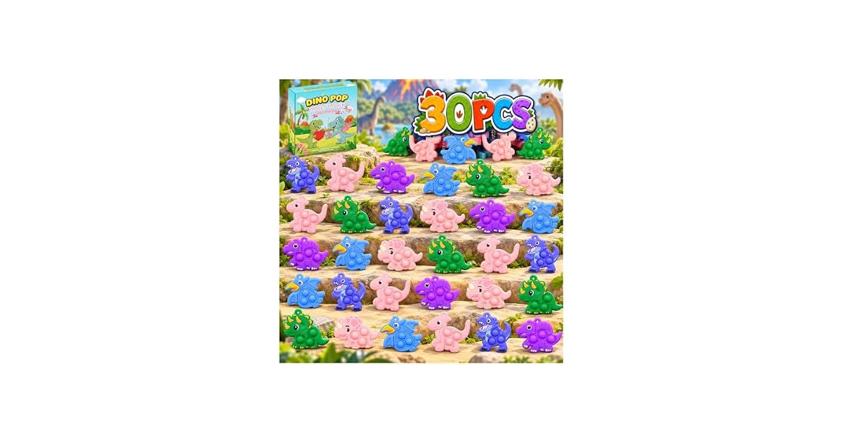BicMan 30pcs Dinosaur Pop Its