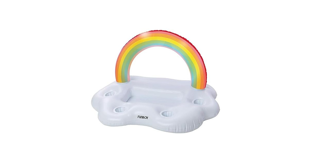 FUNBOY Giant Inflatable Rainbow Cloud Float