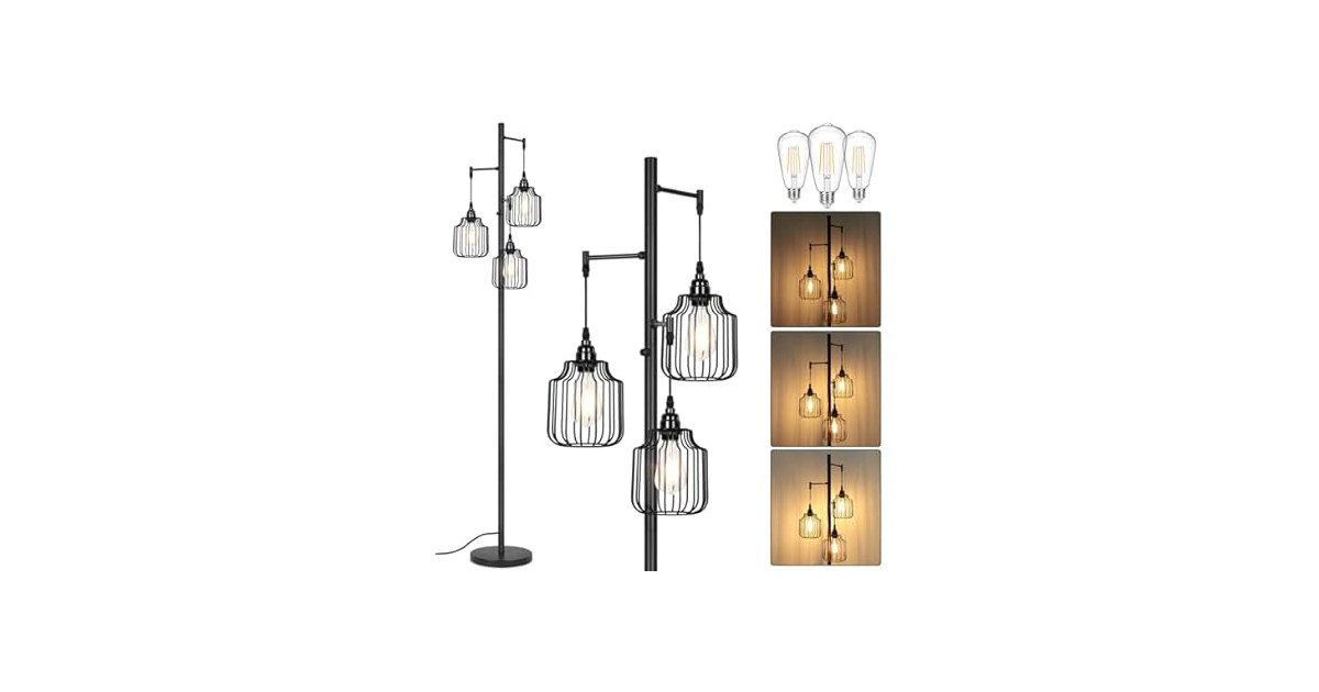 Dimmable Floor Lamp,Tall Standing Lamp