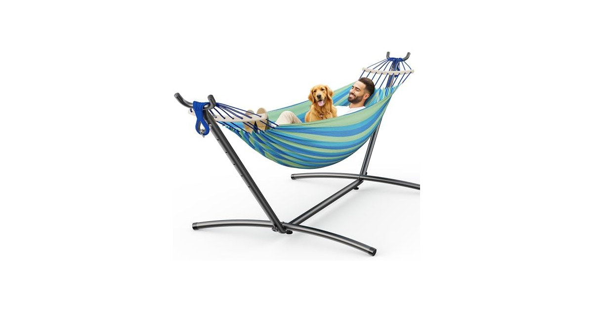 ANAGOO AN-DC-Wideblue Double Hammock with stand for