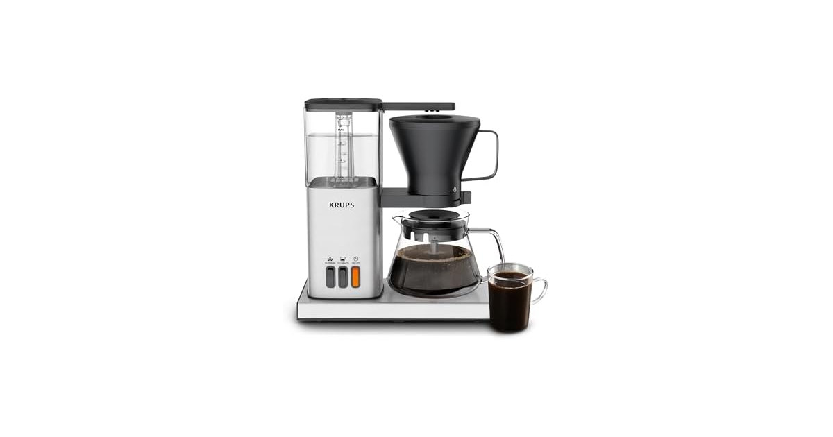 KRUPS Essential Brewer 8 Cup Drip Coffee Maker Machine