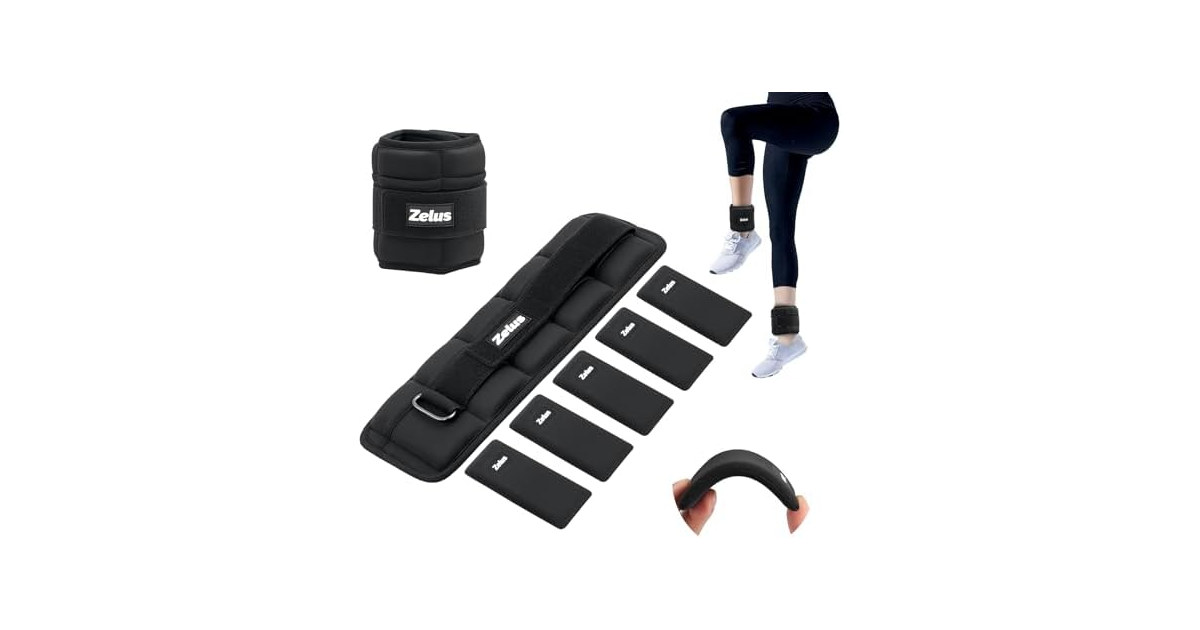 ZELUS Adjustable Ankle Weights Pair of 3.5lbs