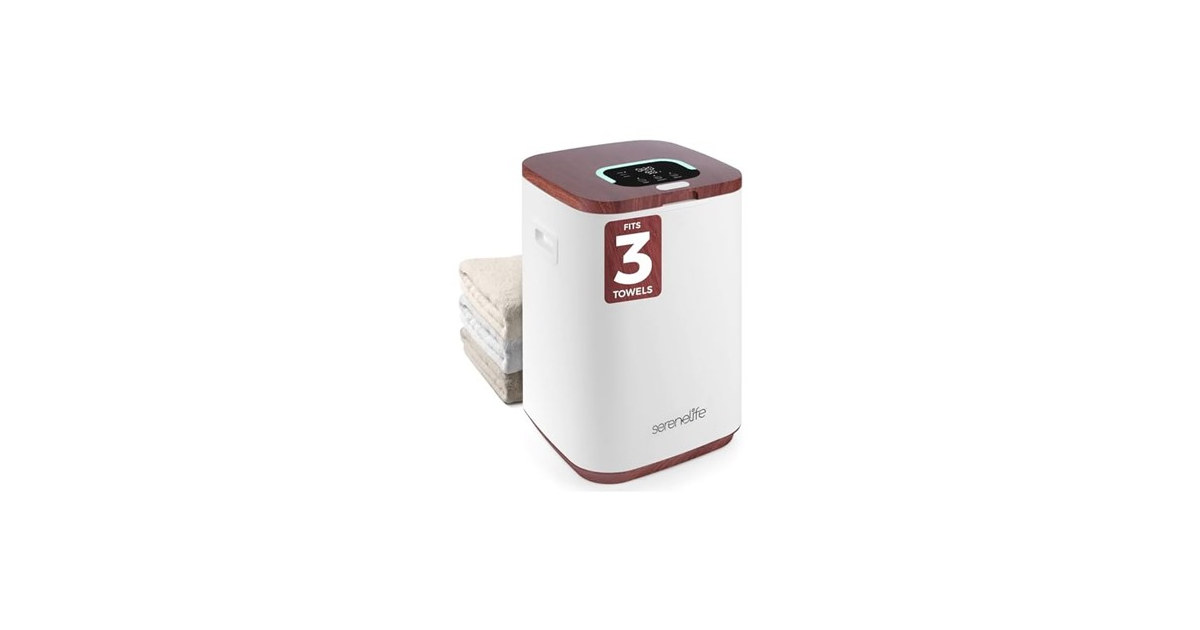 SereneLife Towel Warmer Bucket with Timer, 23L