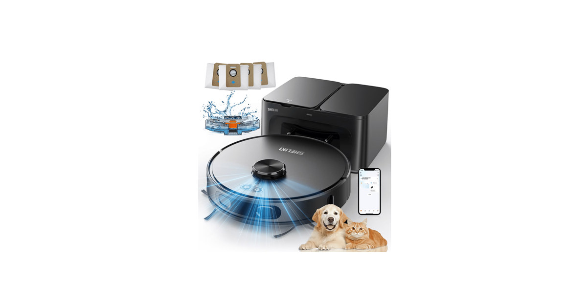 SHELIKI 3-in-1 Robot Vacuum and Mop