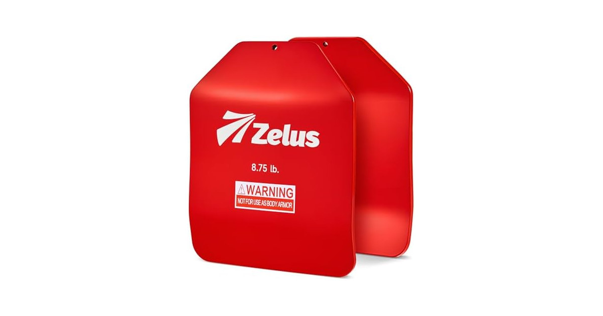 ZELUS 2 Set Red Weighted Vest Plates 8.75lbs