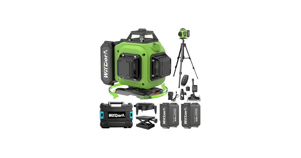 16 Line 4x360 Laser Level Kit w/ Case