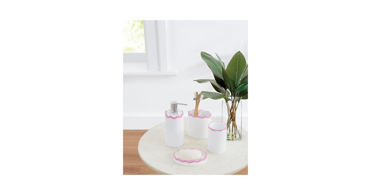 Scout RIC Rac 100% Resin 4 Piece Bath Accessory Set