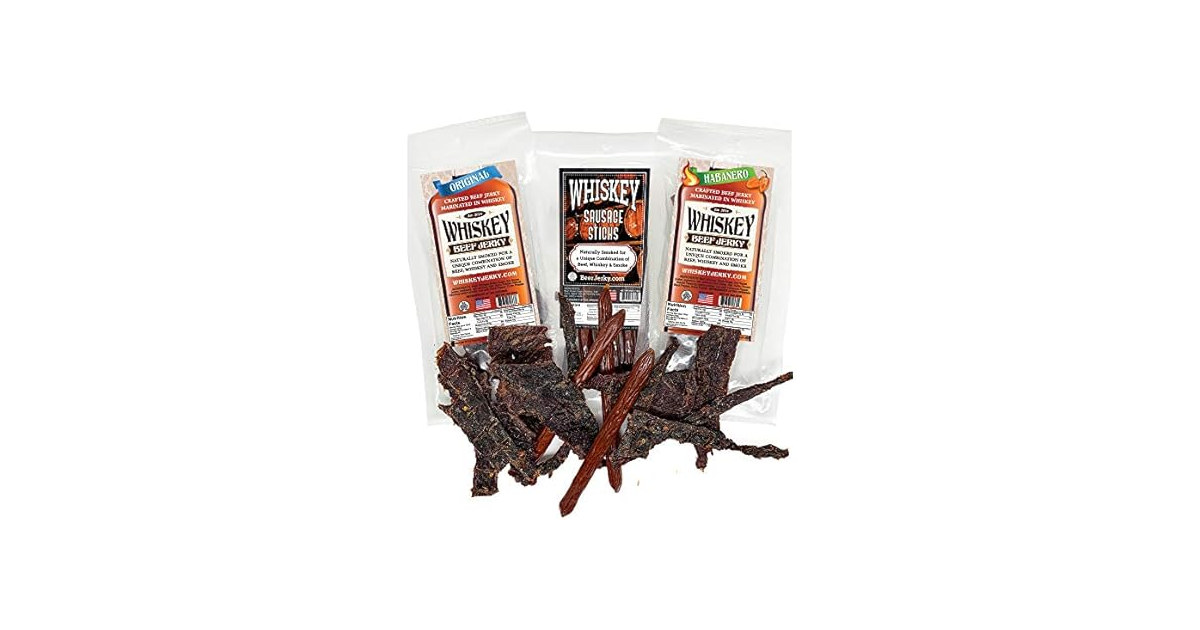 6pk Whiskey Jerky & Whiskey Sticks