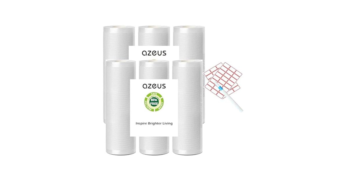AZEUS Vacuum Sealer Bag Rolls,8in & 11in