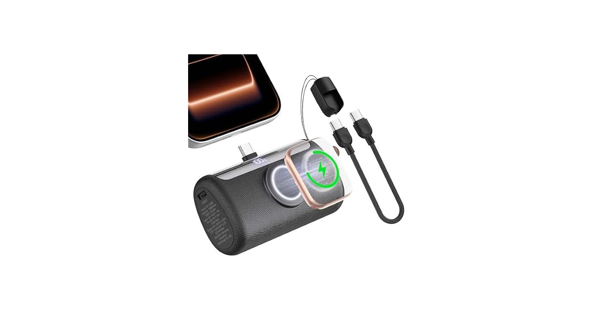 RORRY 3-in-1 Mini Power Bank 10000mAh USB-C