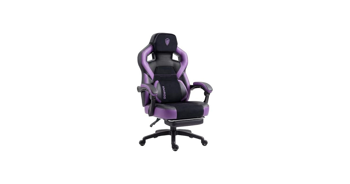Dowinx Big and Tall Gaming Chair, Dark Purple
