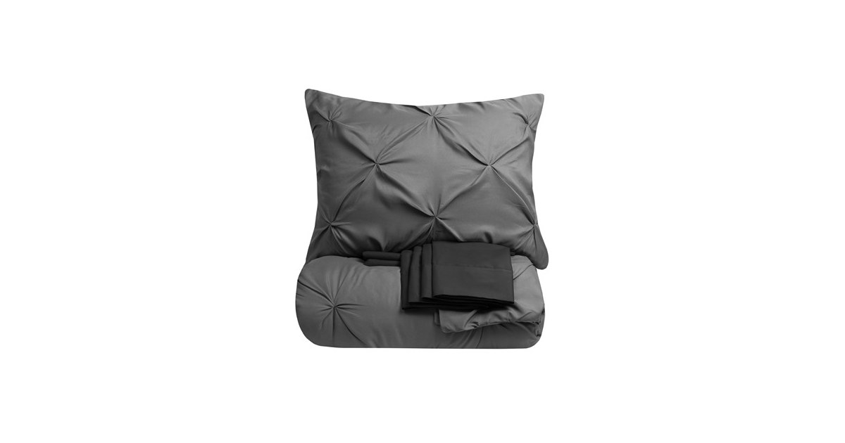 9-Piece Pinch Pleated Down Bedding Set