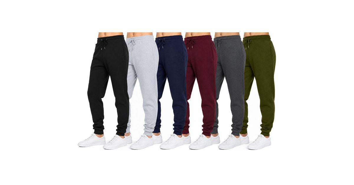 6Pk Womens Fleece Joggers w-Zip Pockets