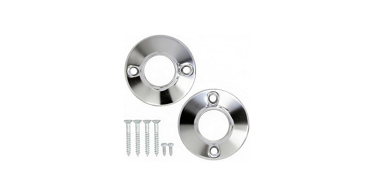 HIGHCRAFT Shower Curtain Rod Flange, Screws Included