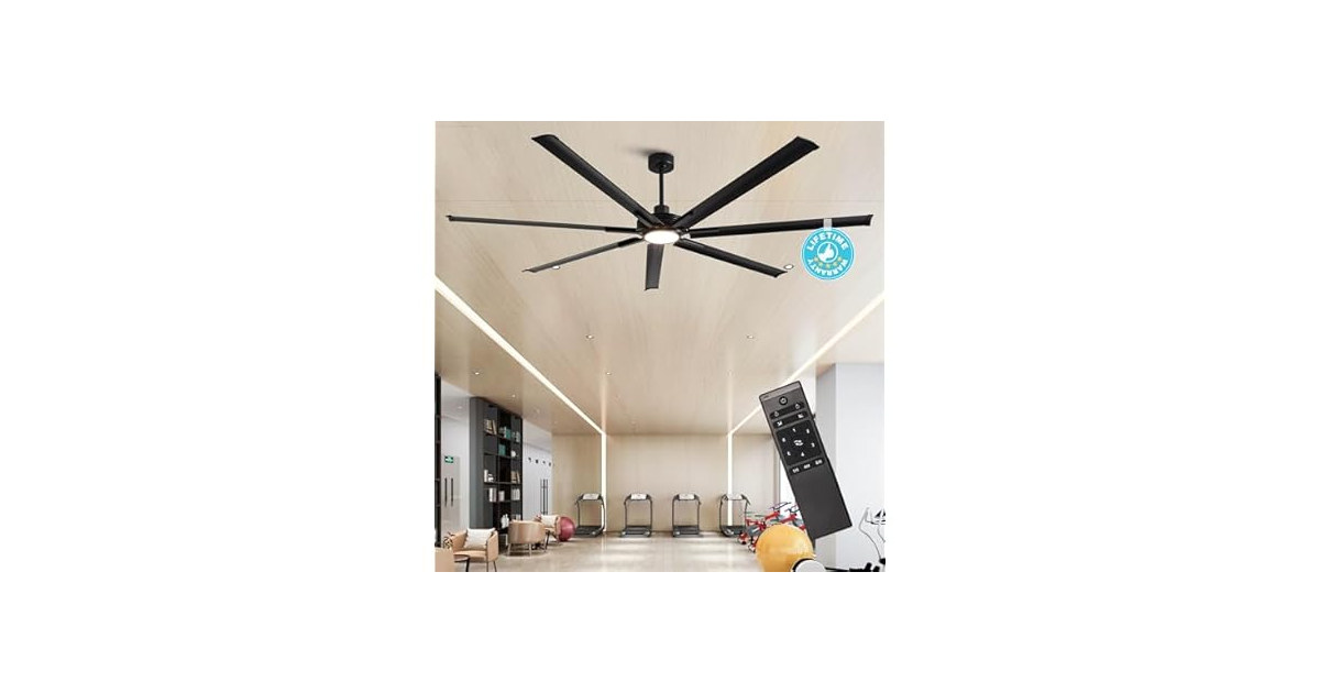 Parrot Uncle F8001BK 84 Inch Ceiling Fan