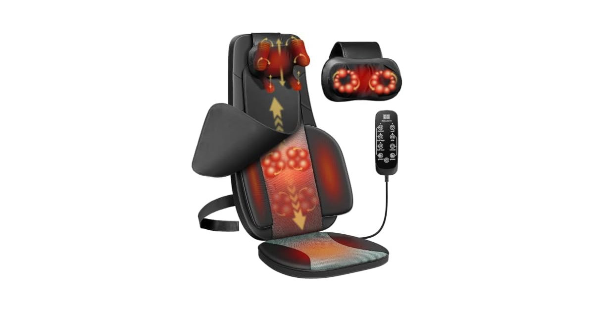Flekzo Back Massager for Chair with Heat