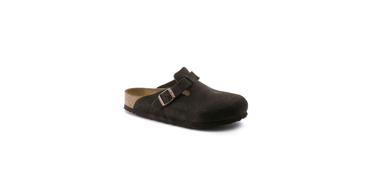 Birkenstock Unisex Boston SFB Suede Mocha (Open Box)