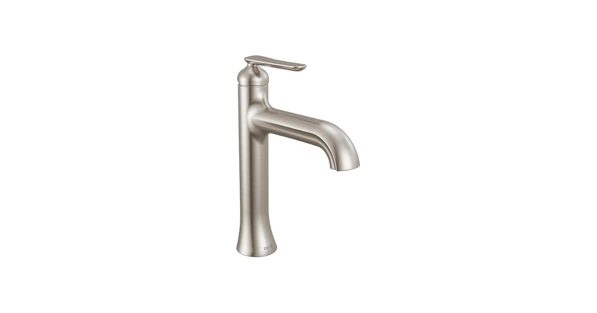 DELTA Bonacci Brushed Nickel Bathroom Faucet, Stainless