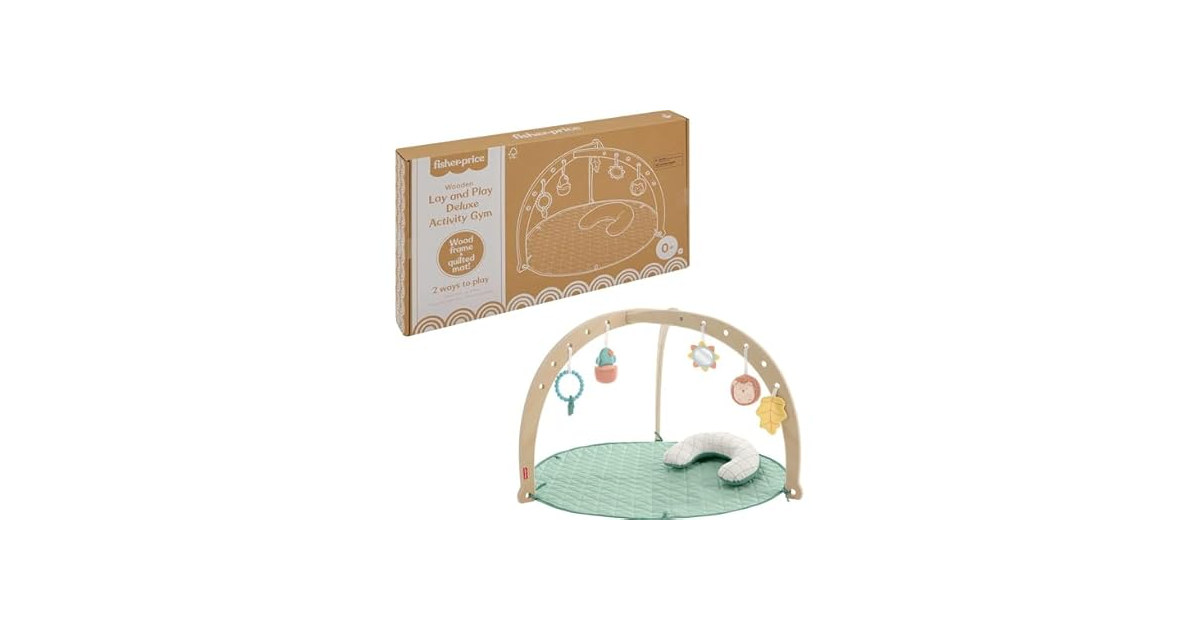 Fisher-Price Wood Baby Playmat Lay &