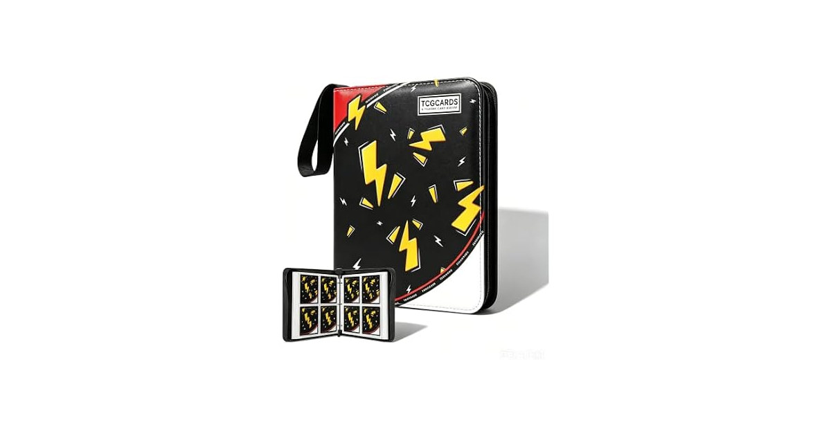 PXLZLCV 4 Pocket Trading Card Binder 400 Pockets