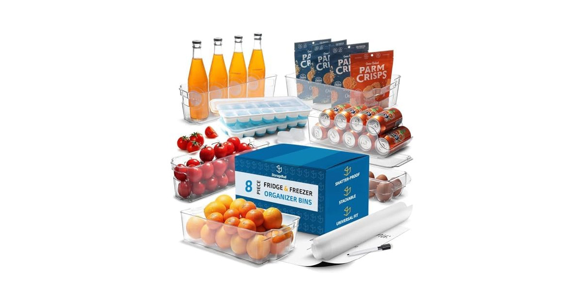 Hearth & Harbor 28 Piece Fridge Organizer Bins