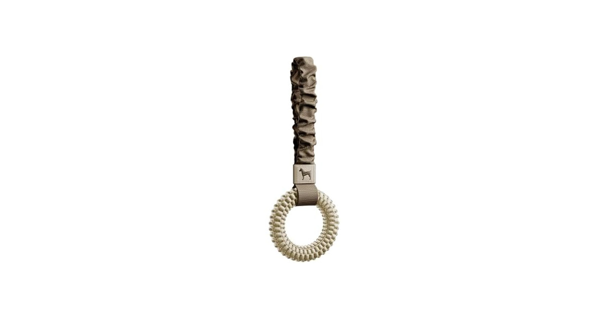 NOAH & PAW Luxury Dog Toy, TPU- Tug Ring, Beige
