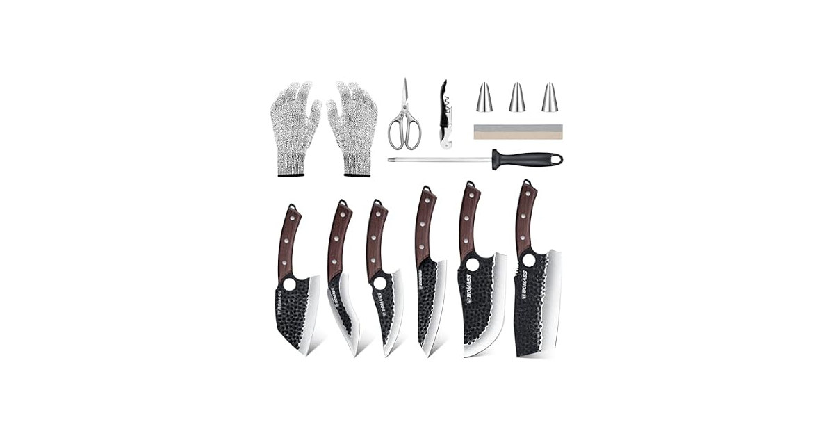Cleaver Butcher Knife Set of 13