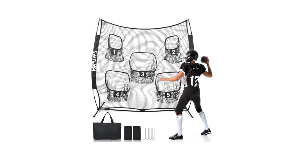 KOPUWS 7x7FT Football Throwing Net
